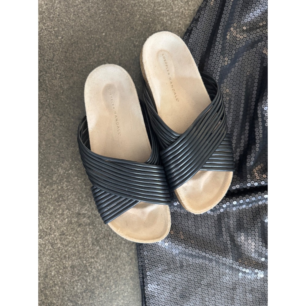 Loeffler Randall Petra Leather Slides - Picture 2 of 5